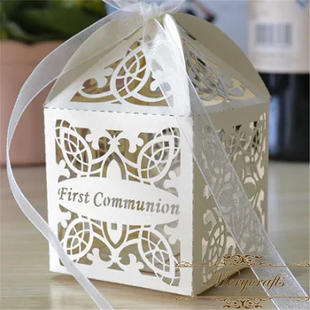 

50pcs Cross Candy Boxes Gift For Baby Shower Baptism Birthday First Communion Christening Party Decoration Best Gift For Guest