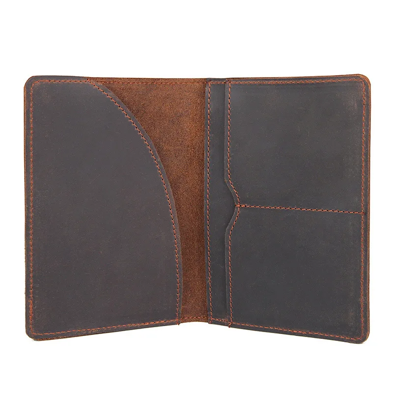 Buy CICICUFF Vintage Genuine Cow Leather Passport Covers Card Holder Cowhide on Cover for Document Certificate Case Travel Wallet