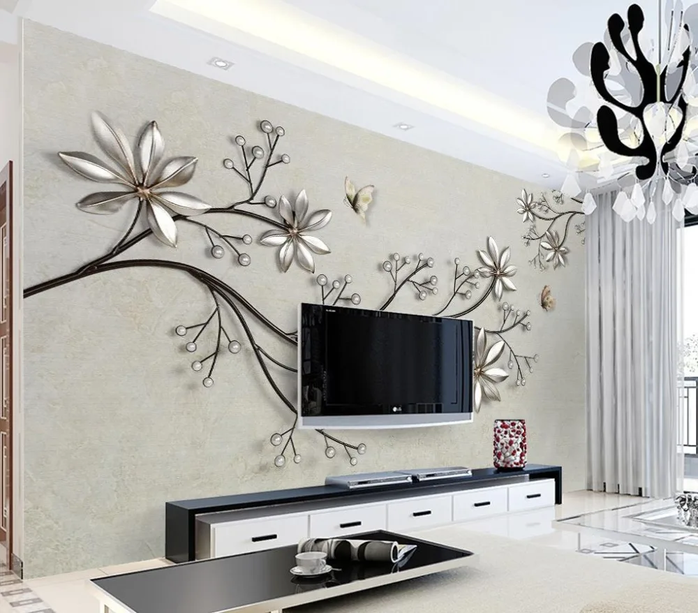 Modern Singkat Desktop Wallpaper Stereoscopic Perhiasan Bunga Foto