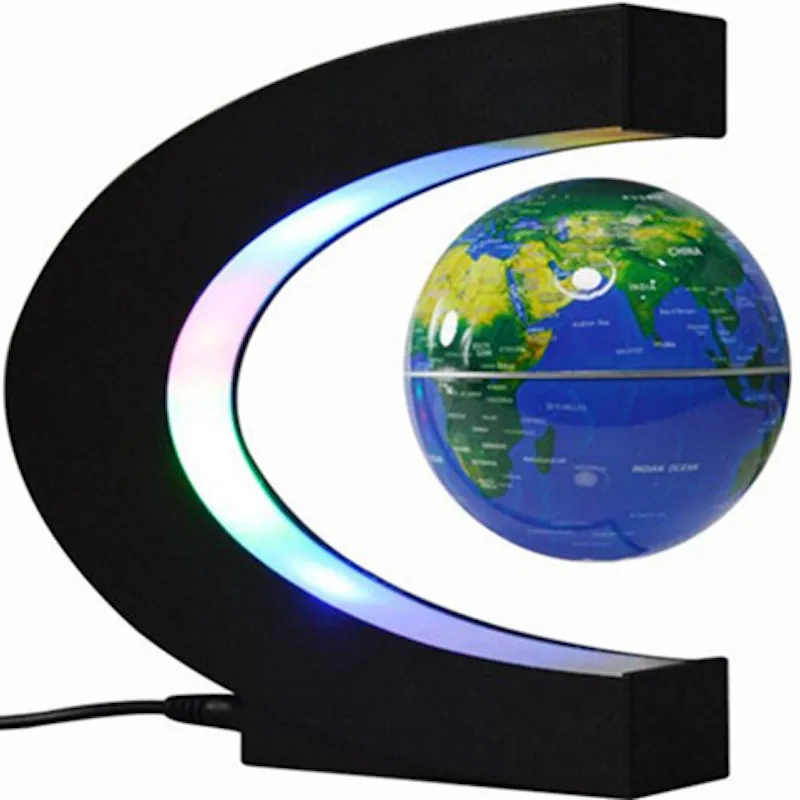 

C Type Maglev Globes 3 inch Creativity New exotic Decoration Crafts 3D Luminous Rotation High-tech Globes Home decoration
