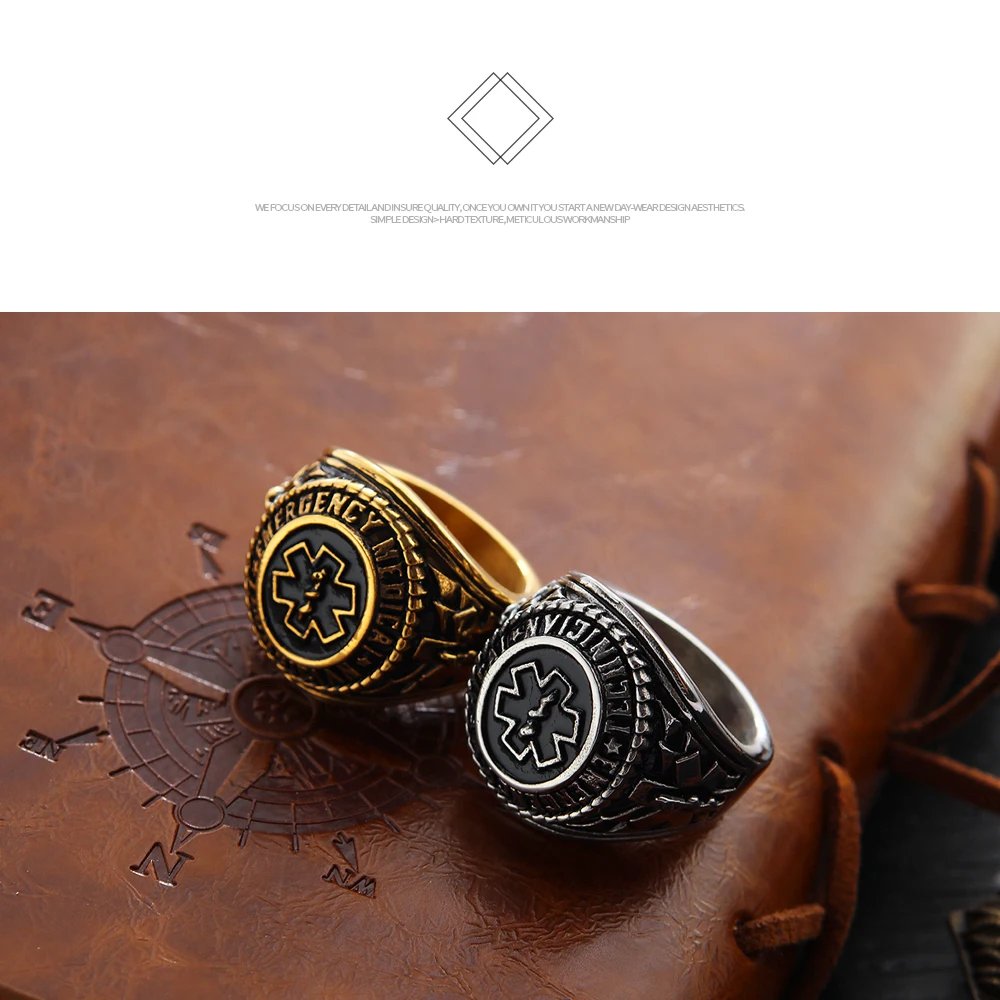 Кольцо Fate Love EMT из нержавеющей стали, оригинальное панк серебряное и Золотое кольцо для мужчин, ювелирные изделия, модные фантастические подарки для бойфренда FL634