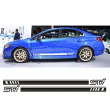 Автомобиль, для Subaru Impreza STi боковые гоночные полосы 023 наклейки графика LU-Y03UH