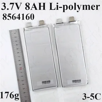 

Promotion! With free Screws easy to connect 3.7V 8Ah Lithium polymer battery 3.7V 10AH 8564160 for DIY 12V electric car bike LED