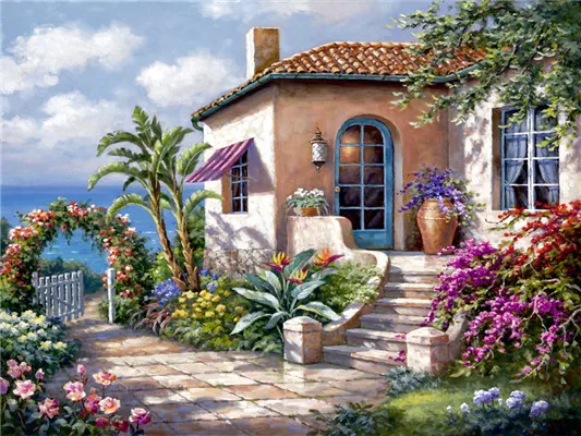 DIY Diamond Embroidery Scenery Painting Cross Stitch Needlework Craft Full Square Rhinestone Mosaic Home Decor | Дом и сад