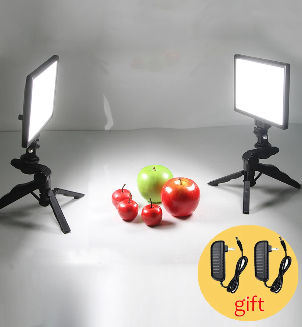 Table Photo Studio Set 2x Viltrox L116T Bi-Color Dimmable LED Video Light + 2x Mini Tripod + 2x 2M  - 32845811948