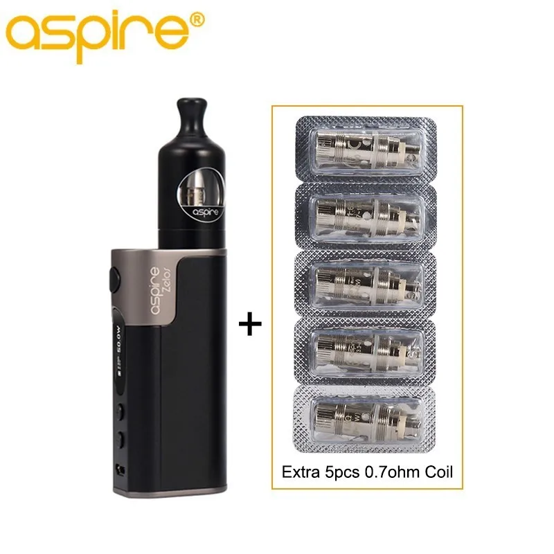 Электронная сигарета Aspire Zelos 50 Вт Starter Vape Kit 2500 мАч батарея MTL электронная 2 мл Nautilus