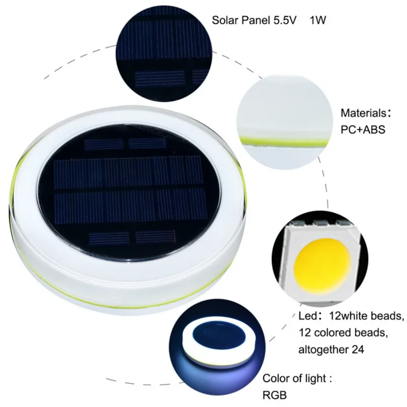 Luzes da Noite Solar Piscina Controle Remoto 16 Cores Flutuante Paisagem Lagoa Luzes Subaquáticas Lâmpada Led Luz Rgb 20 lagoa luzes subaquáticas paisagem lâmpada