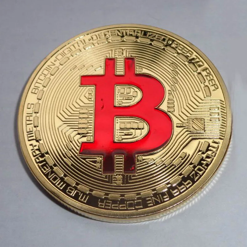 Silver Color Bitcoin Challenge Coin Commemorative Metal Bitcoin Gold ...