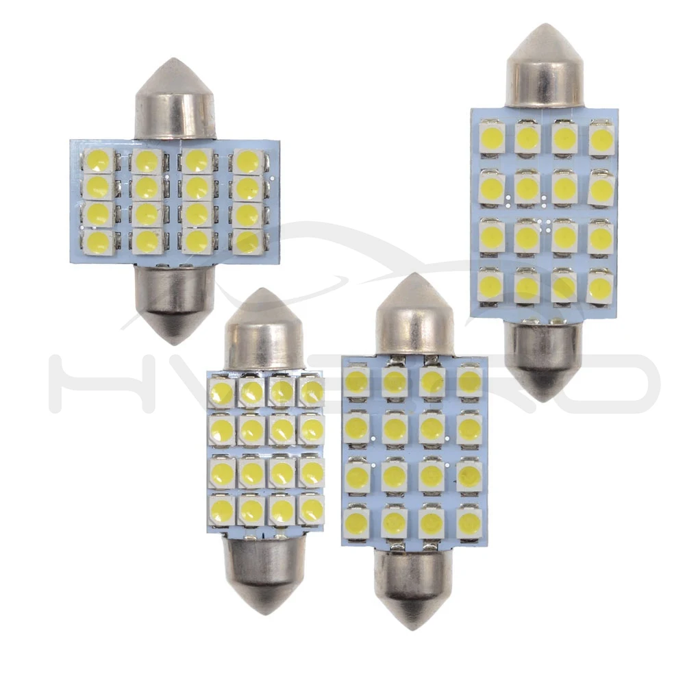 2 шт. 3528 1210 белый 16 SMD СВЕТОДИОДНЫЙ Автомобильный Купол гирлянда интерьерные лампочки 31 мм 36 мм 39 мм 41 мм Автомобильный светильник на крышу багажника автомобиля DC 12 В