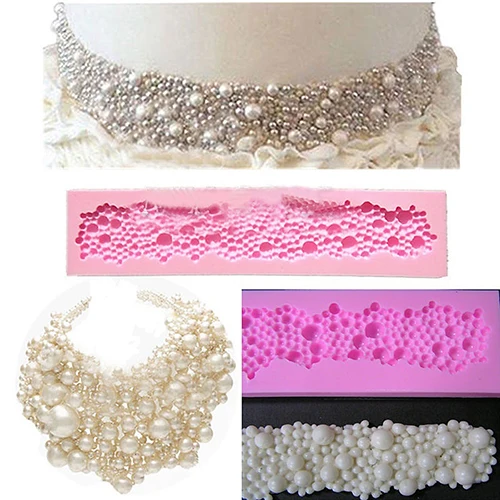 

3D Round Pearls Bubbles Silicone Fondant Mould Cake Decor Chocolate Baking Tool