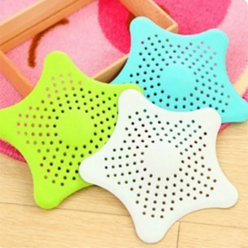 

Kitchen five-pointed star kitchen sink drain hair colander filter bathroom sucker leaking shower cleaning accessories