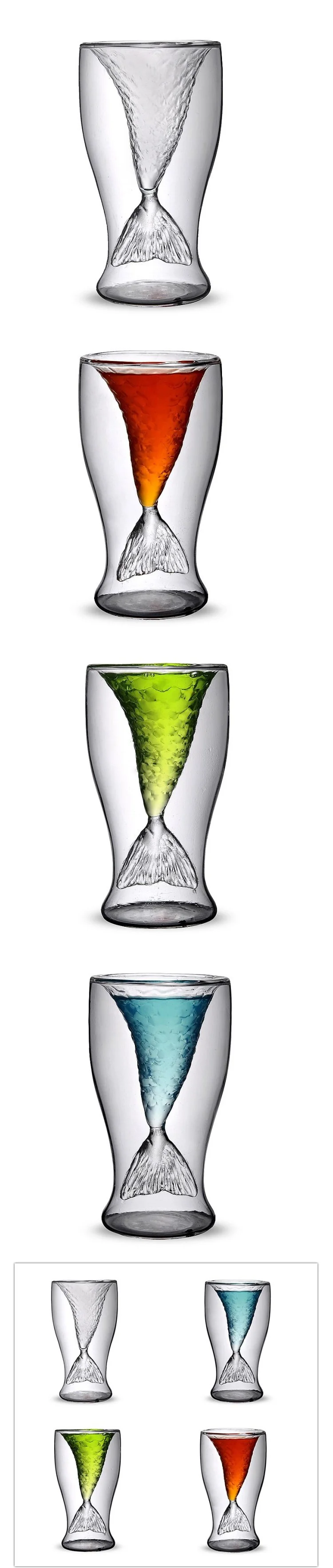 Русалка стекло crystle для стакана для коктейля чашки, 100 мл красивые чашки