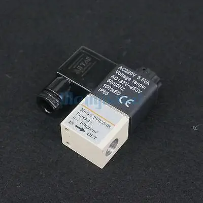 Пневматический клапан 1/4 &quotBSPT AC220V 2V025 08 2 положения ходовой соленоид нормально