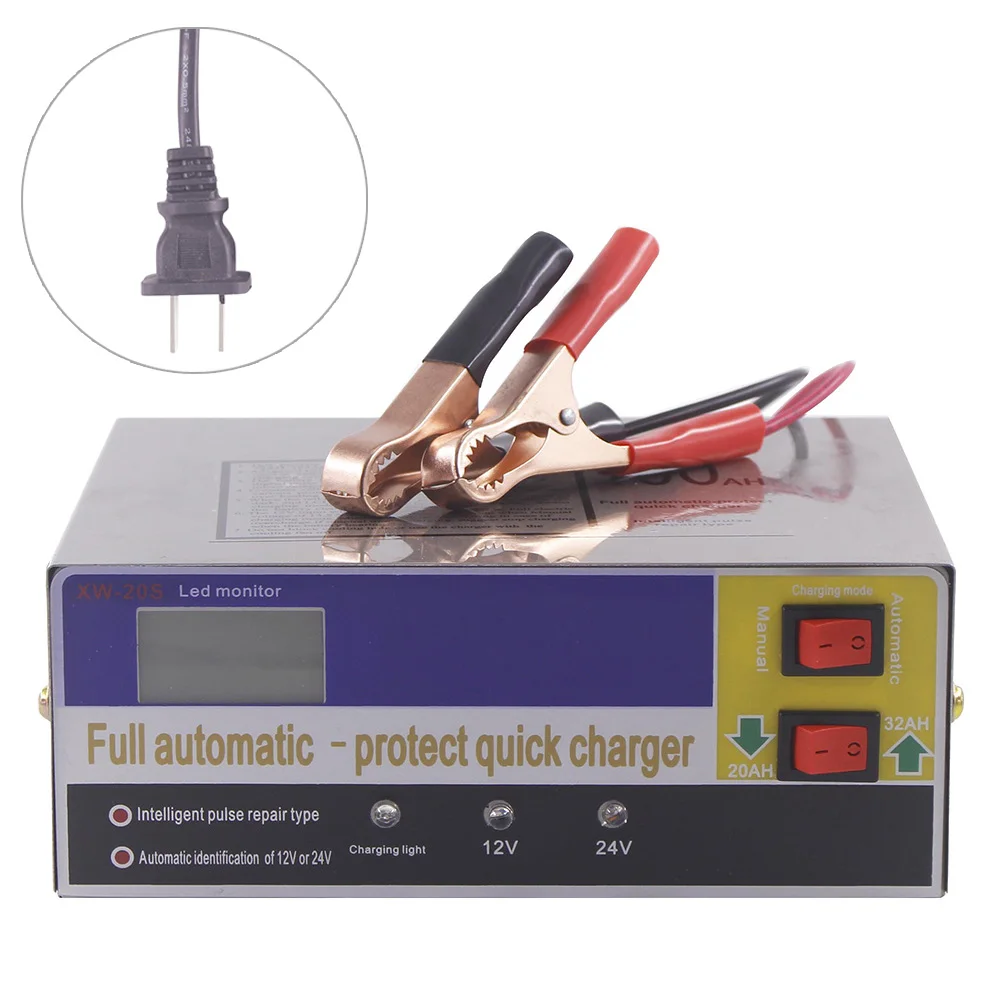 

12V 24V Full Automatic Intelligent Battery Charger 110V 220V Smart Pulse Repair Car Auto Motor 12 24 V Volt Voltage 10A