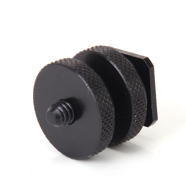 1/4 inch Tripod Screw to Flash Shoe Mount /Adapter with 2 Adjustable Screws