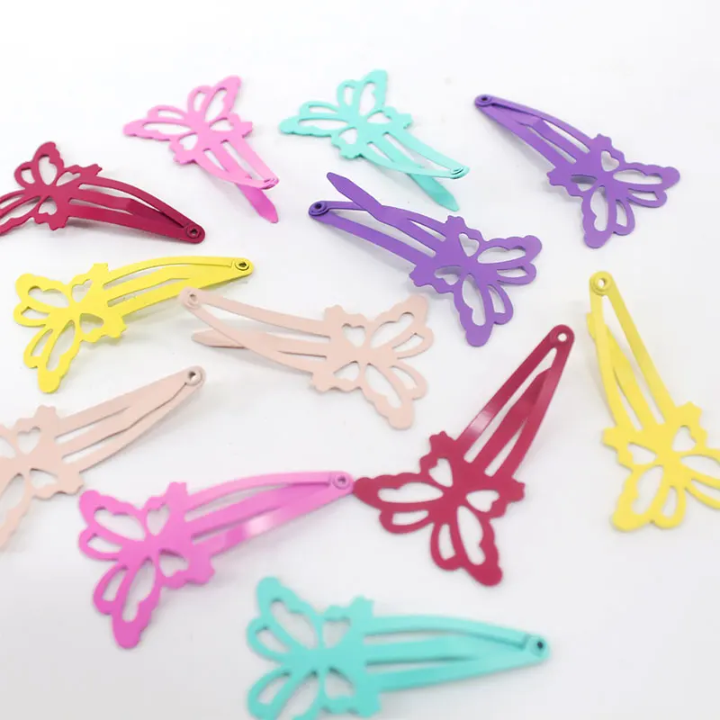 12pcs Butterfly Baby Hair Clips for Girls Kids Hair Accessories Cute Snap Clip Pins Children Women Hairpins Color Metal Barrette