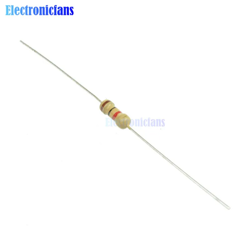 500 шт. 1/4 Вт угольный осажденный смешанный набор резисторов 1K Ohm 0,25 W 5% угольный осажденный сопротивление резисторов происхождения