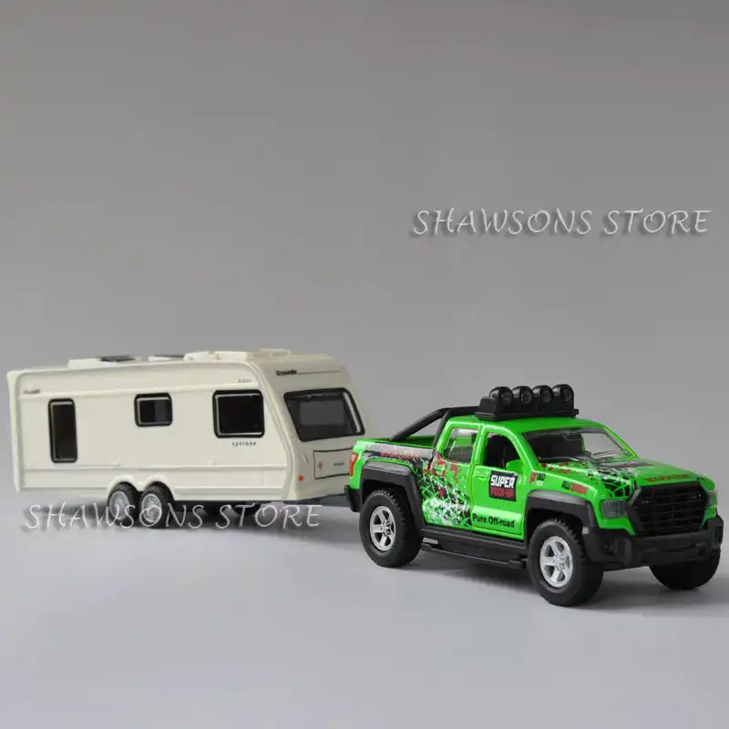 toy pickup truck and trailer