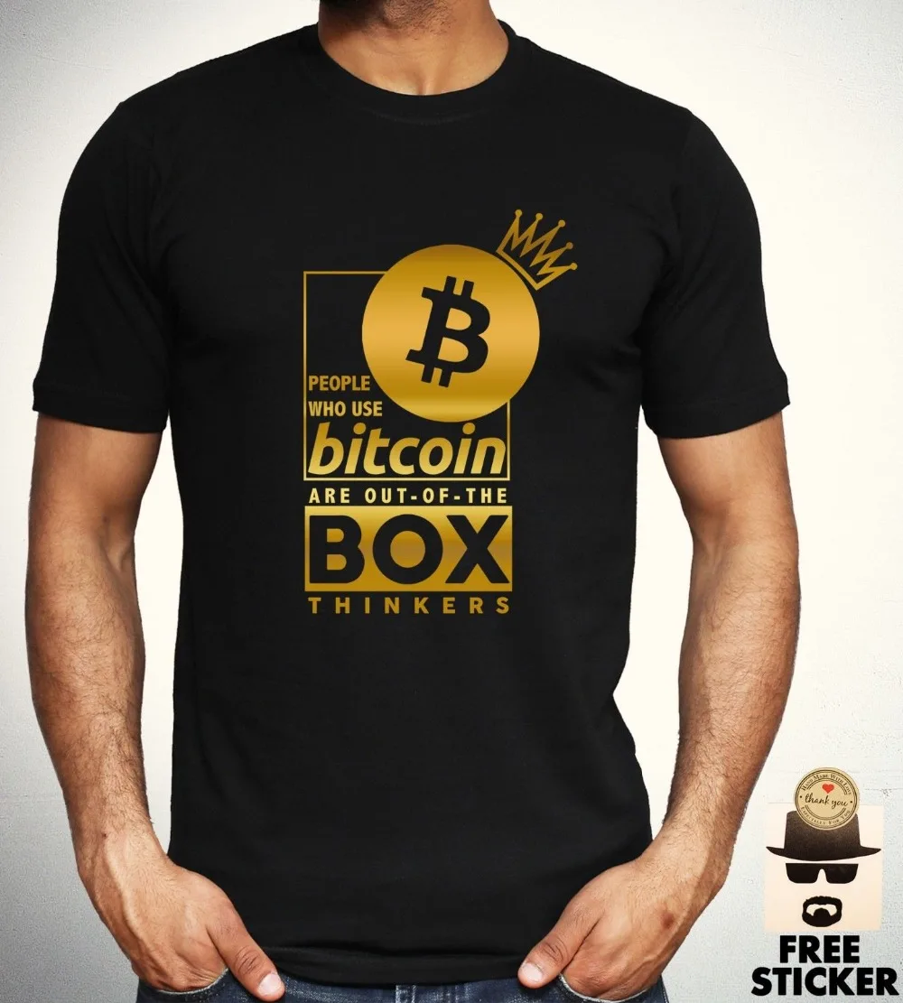 New Round Neck Summer Cotton Fitness Bitcoin T Shirt Crypto currency ...