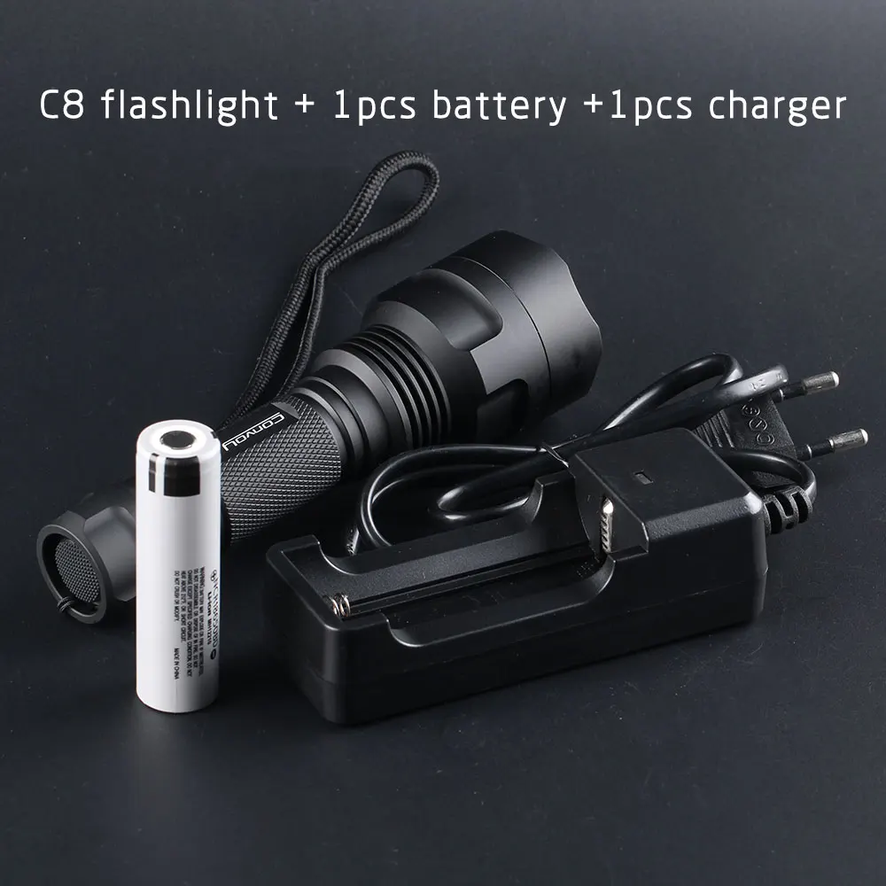 Convoy C8 Cree XML2+ 1pcs battery+ 1pcs charger