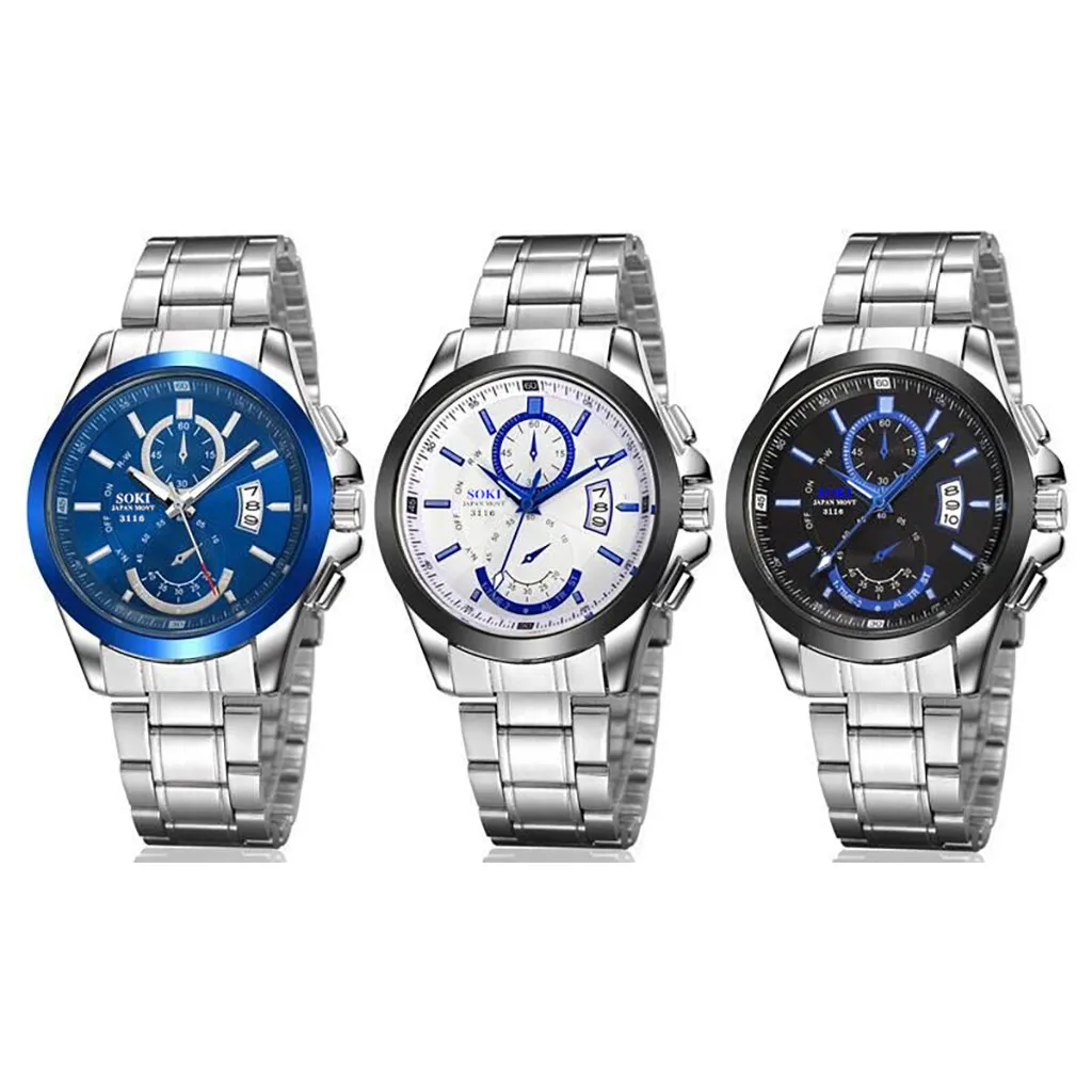 Мужские часы otoky модные Reloj Hombre новинка 2019 кварцевые класса люкс со стальным