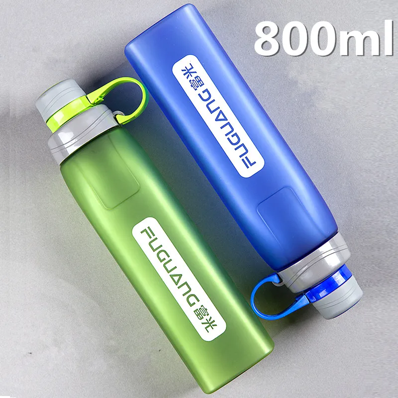

800ML Creative and portable larger capacity Plastic Bottle space sports kettle travel kettle equipped Water Bottle