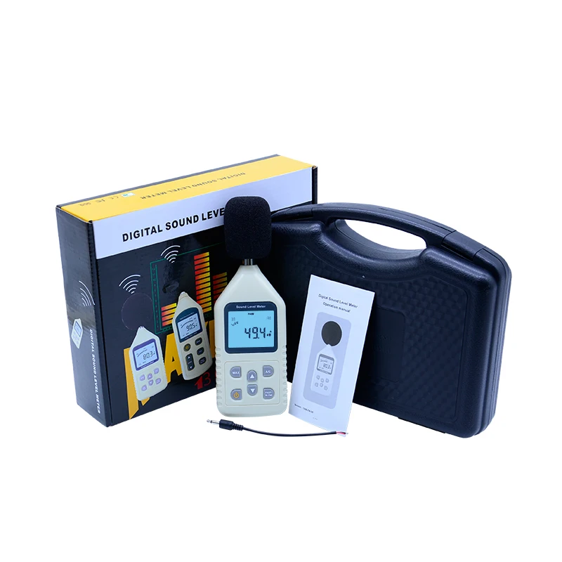 

With carry BOX Digital Sound level meter 30-130dB Digital sound level meter noise tester in decibels LCD screen