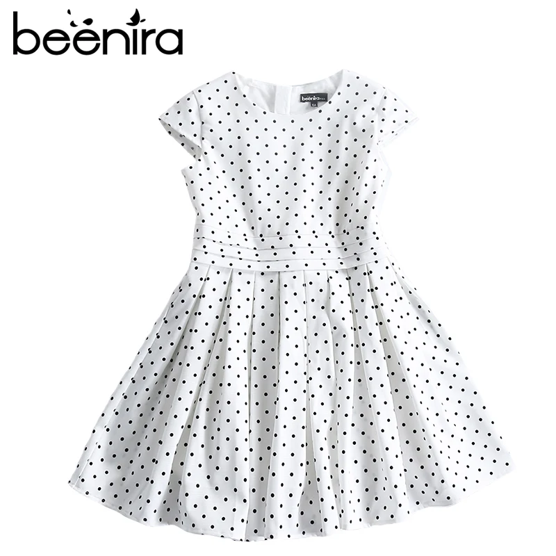 

Beenira Chirldren Clothes 2017 New Summer Fashion Style Kids Dot Pattern A-line Sleeveless Dresses 4-14Y O-neck For Girls Dress