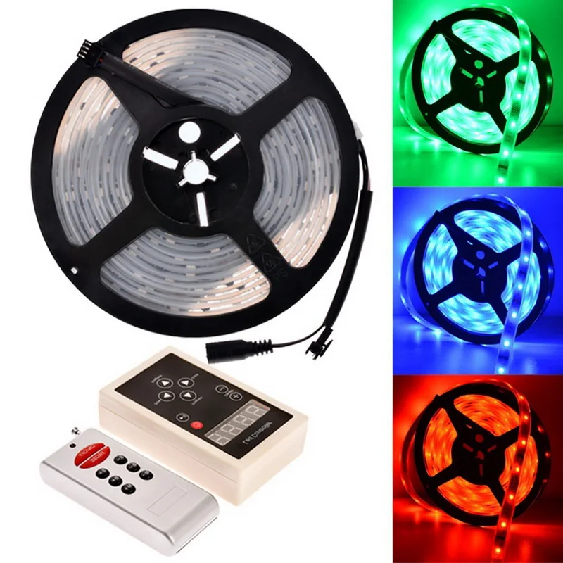 

Creative 5m Waterproof RGB Multy Color LED Strip Change Light with RF IC Controller DC 12V