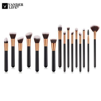 

16PCS Make Up Brush Set Professional Foundation Blusher Powder Brush Tools Flat Eyeliner Eyebrow Makeup Tools Kits maquiagem