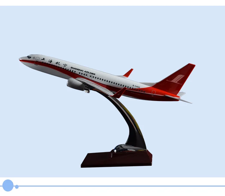 32 см смолы модель самолета Боинг 737 Shanghai Airlines модель самолета авиационной B737 Airways Аэробус модель статический Craft Модель