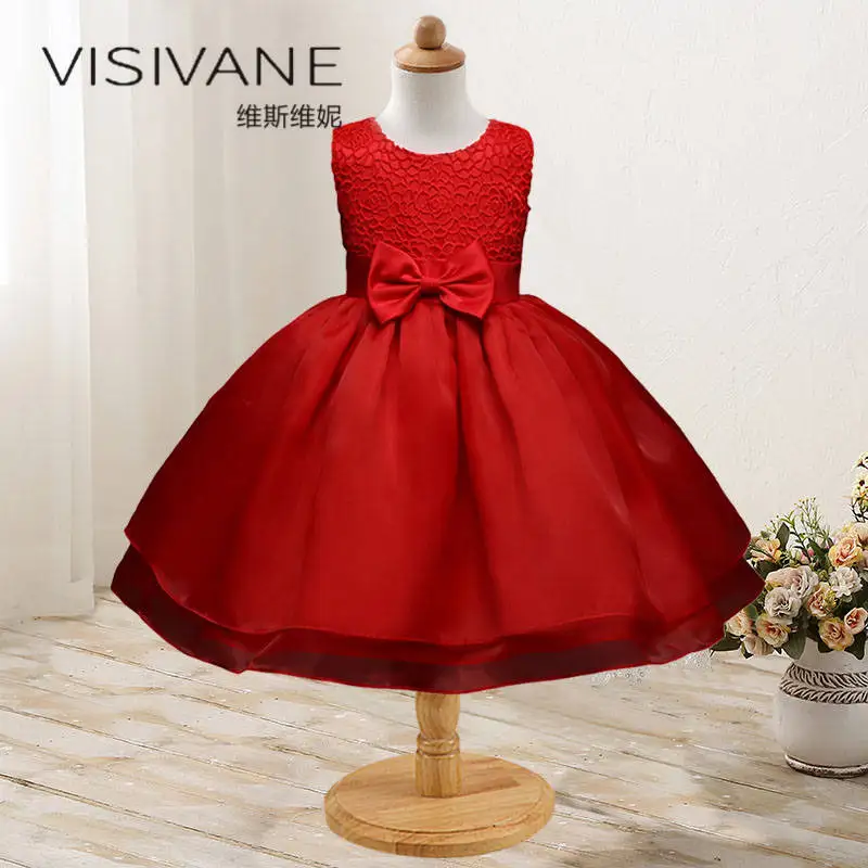 Baby Christmas Clothes Party Frocks For Girls Vestido Daminha Casamento  Robe Raiponce Vestido Infantil Lace Dress Sleeveless