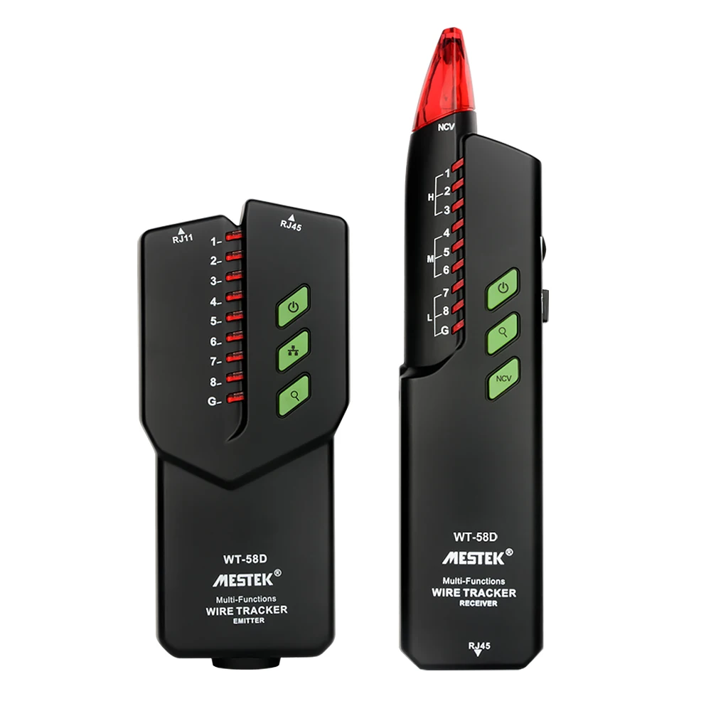 

Telephone Wire Tracker RJ11 RJ45 Cable Finder Handheld Cable Locator Line Tester With NCV Function for Network Maintenance