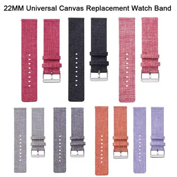 

New Universal 22MM Buckle Nylon Canvas Watch Band Wrist Straps for Samsung Gear S3 Series/ Amazfit 1/2/ Ticwatch 1 Smart Watch