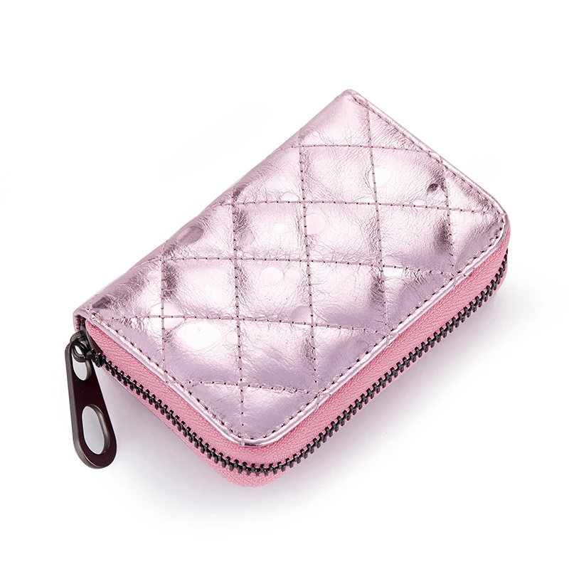 

Premium Cowhide Leather Geometric Women's Coin Purse 2018 New Arrivals European And American Multi-Card Bit Women Mini Wallets