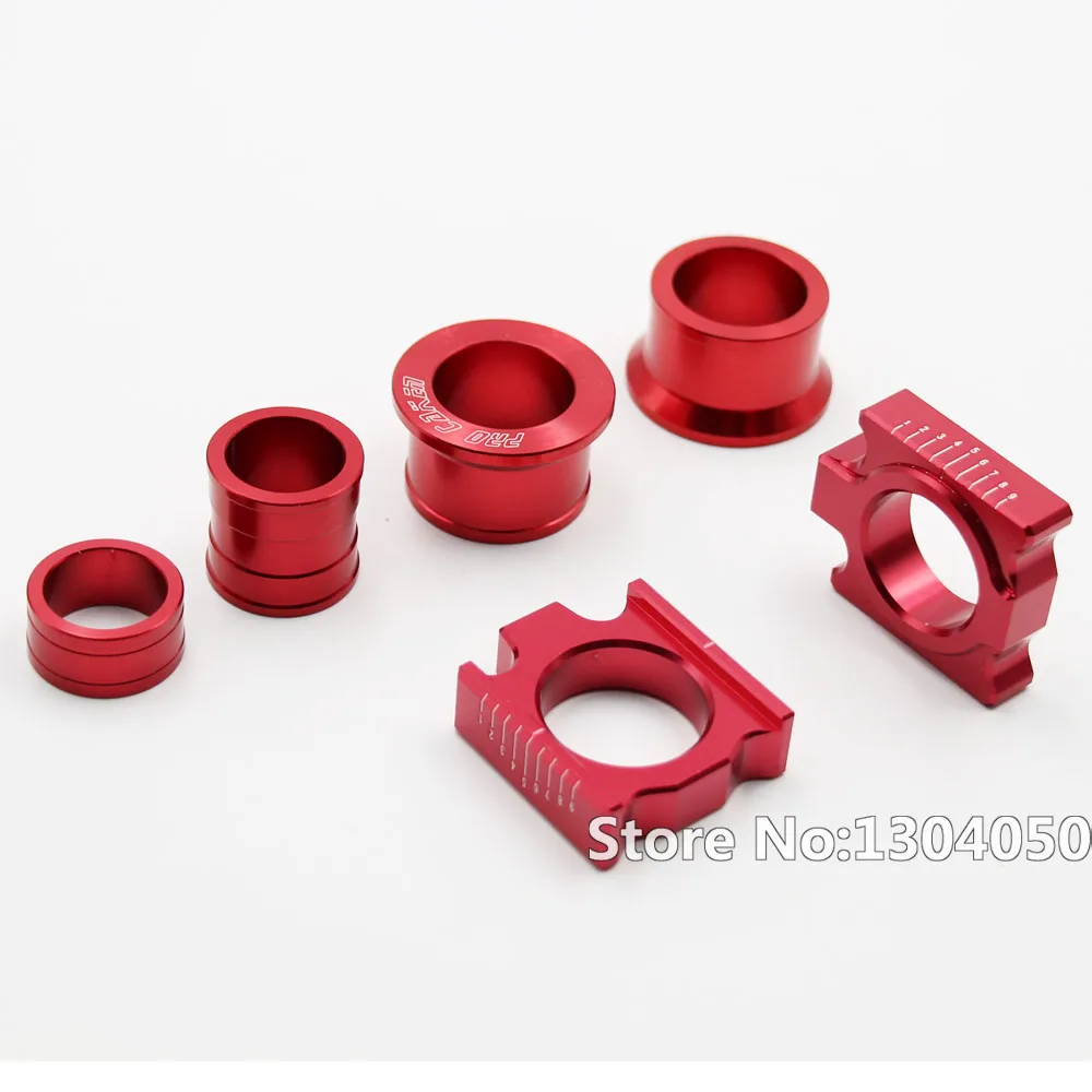 CNC Aluminum Rear Chain Adjuster Axle blocks with wheel busher Spacer