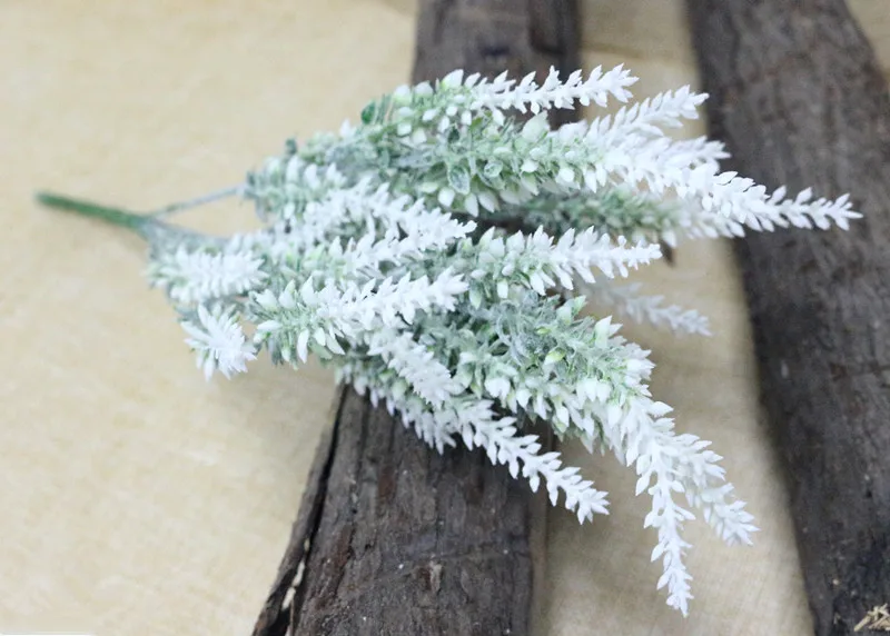 Flone 5 Branch Romantic Provence Lavender Artificial Flower Bouquet Simulation Plastic Flowers Wedding Home Party Decor Plants (10)