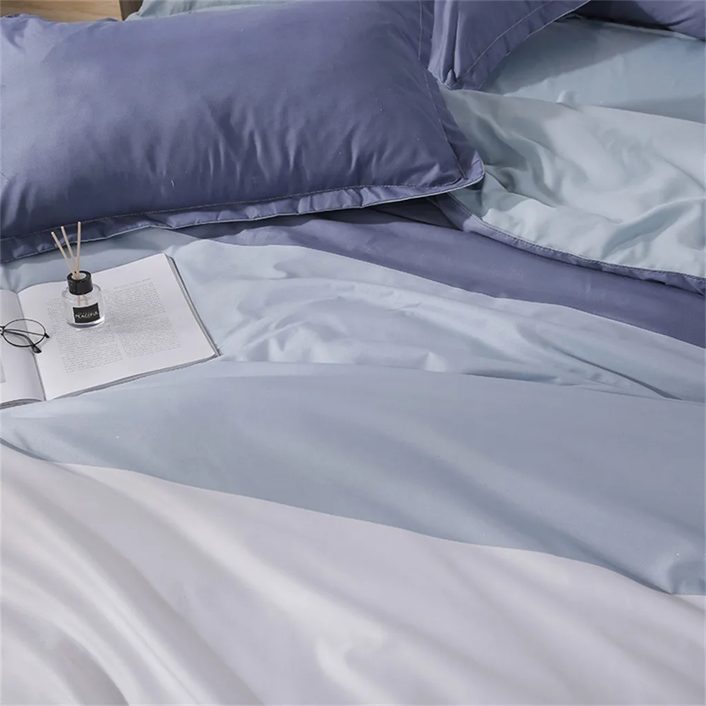 Скандинавский минималистичный стиль комплект постельного белья из полиэстра пододеяльник 2 наволочки простыня Полный размер домашнее постельное белье Декор
