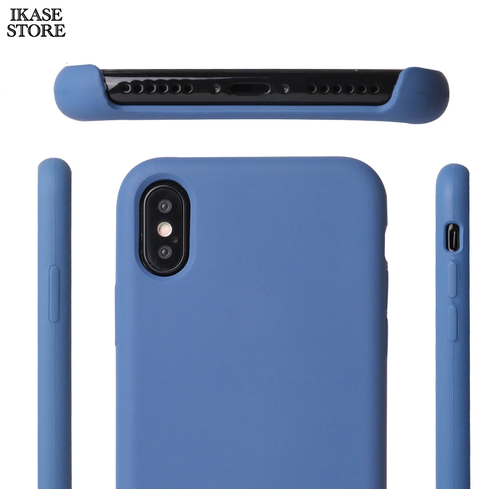 

Ikase Store Liquid silicone rubber phone case for iphone x xr xs max Soft touch microfiber cover case for Apple 8 7 6 6s plus