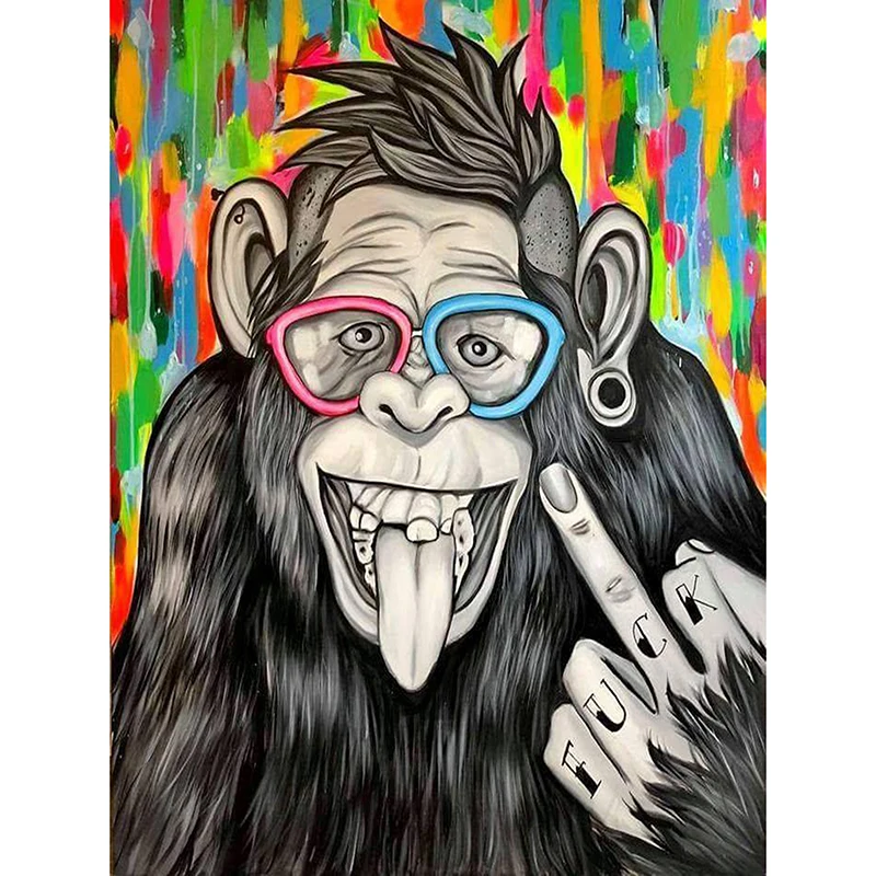 

5D Diamond Mosaic Animal monkeys Diamond Embroidery Needlework Kit Full Round/ Square Diy Diamond Painting Cross Stitch Gifts