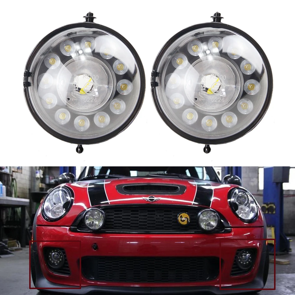 12W High Power LED DRL Daytime Running Light Fog Lamp Kit For Mini