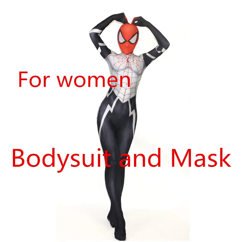 Venom Silk Cindy Moon SpiderGirl Spider, костюм для косплея, спандекс, Zentai, облегающий костюм для Хэллоуина, костюм для Леди/Женщины/детей - Цвет: Adult