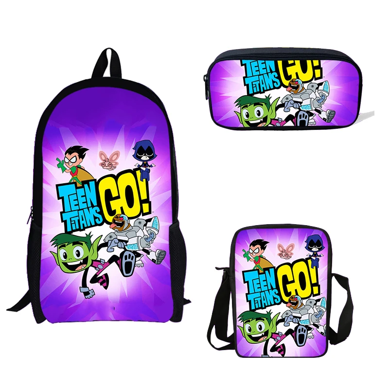 

Teen Titans Go Action Figures Printed Backpack Mini Boys Single Shoulder Bag Titanic Pencil Bag Girls School Bag For Kids Gift