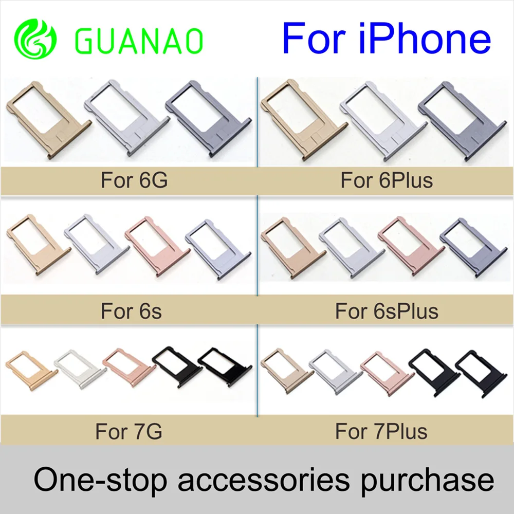 

SIM Card Holder Tray Slot Replacement Part SIM Card Holder Adapter Socket for iphone 6 6s 6 plus 6P 6G sim card adapter iphone