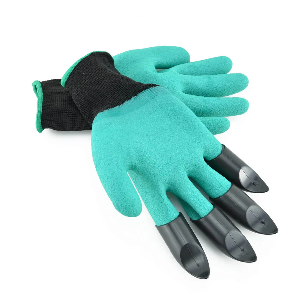 1 Pair Insulation Rubber Polyester Abs Latex Gloves Builders Garden