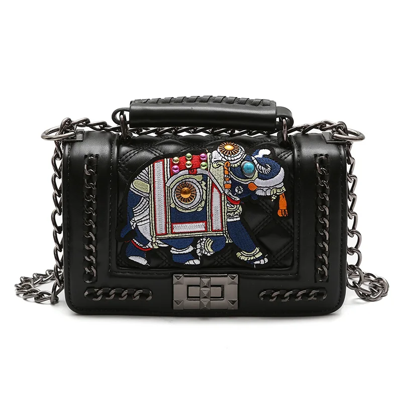 

Purses and Handbags Designer Bags Famous Brand Women Bags 2018 Shoulder Bags Appliques Elephant Chains Fashion Bag