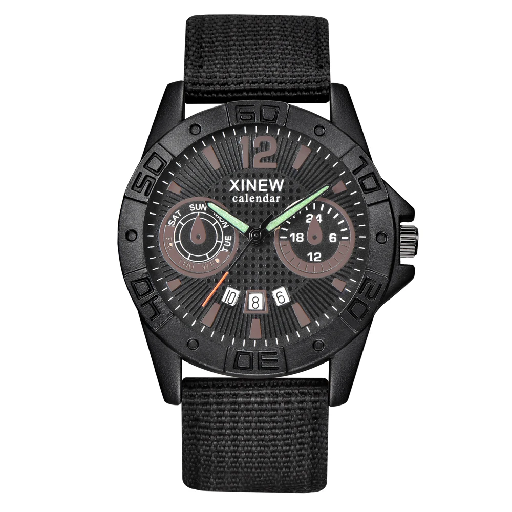 

Mens Watches Fashion Date Quartz Watch Men Nylon Military Band Analog Sports Wristwatches Vintage Watch Relogios Masculinos 2020