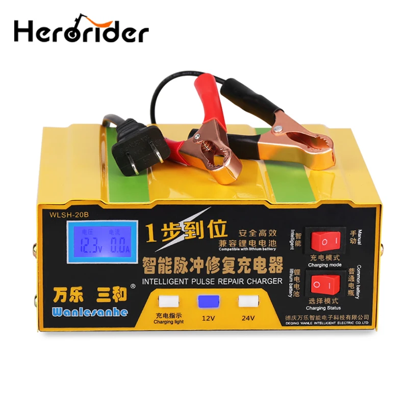 

Automatic Car Battery Charger 110V/220V To 12V 10A 24V 10A Smart Fast Power Charging For Wet Dry Lead Acid 12V lithium battery