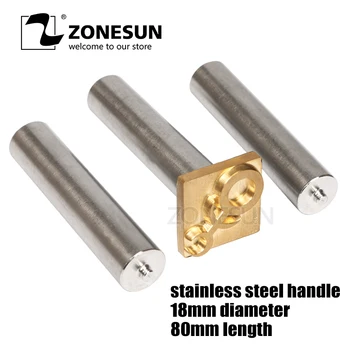 

ZONESUN Stainless steel Hammering Handle for Leather Emboss (Cold Press), hammer Handle for Custom Leather Stamp