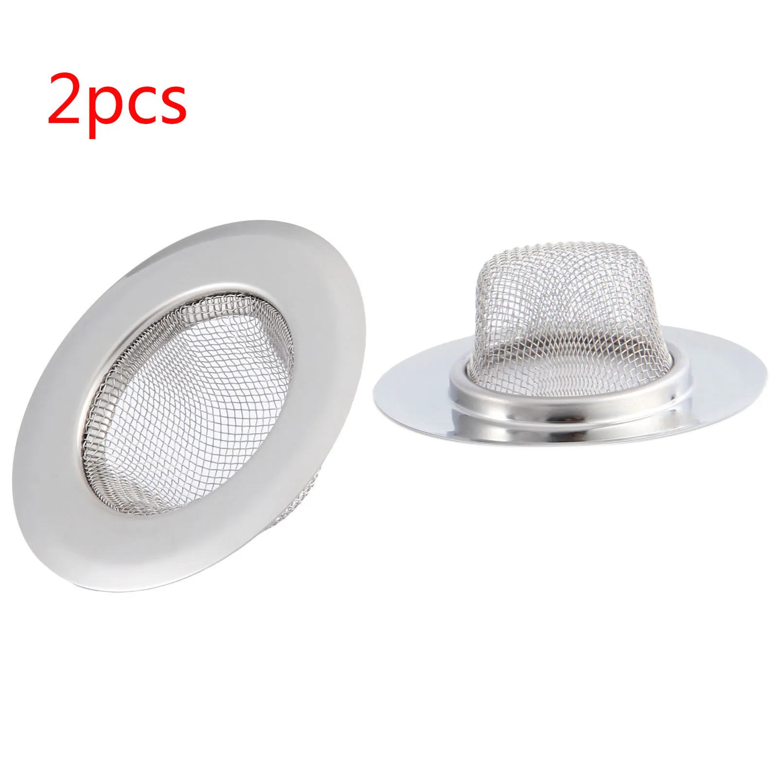 2Pcs Kitchen Sink Strainer 7CM Stainless Steel Bathtub Hair Catcher Stopper Bathroom Shower Drain Hole Filter Sink Strainer